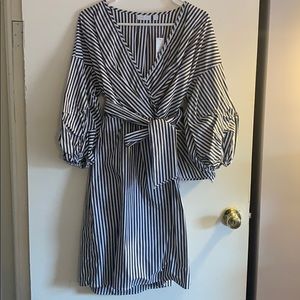 Grey striped dress
